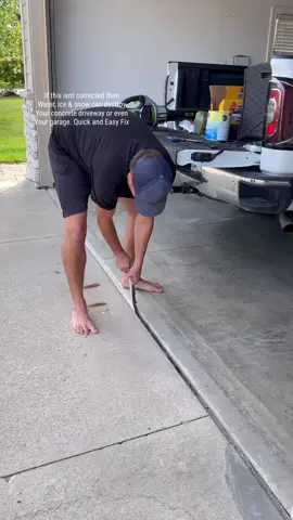 Fixing the void between your garage and driveway with self leveling caulking. 