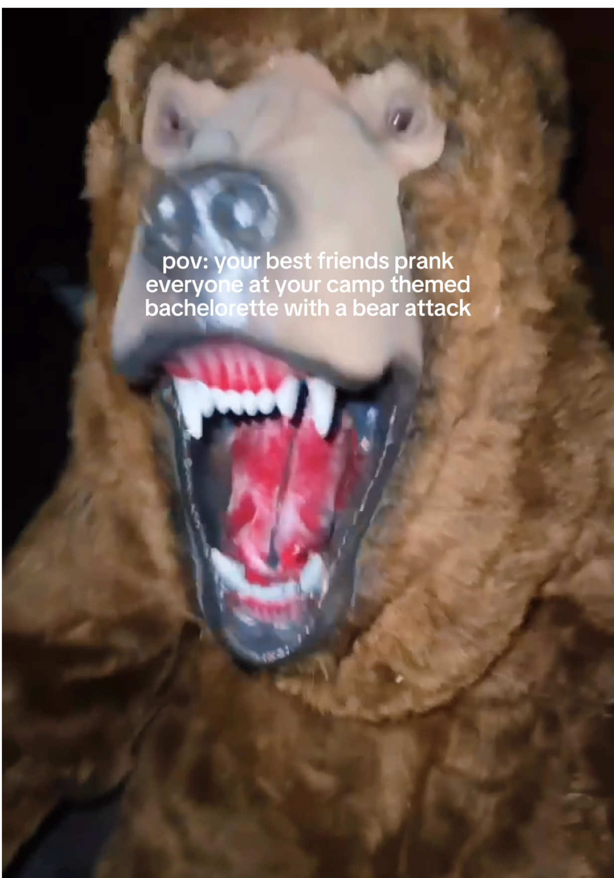 a beary 🐻 good prank  shout out to my girls for the funniest prank ever — core memory from my bachelorette! • • #prank #bearprank #prankvideo #bachelorette #bacheloretteideas 