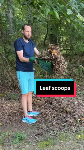 Same time in back pain this fall with these leaf scoops #Leaves #Fall #Cleanup #Yardwork #timesaver 