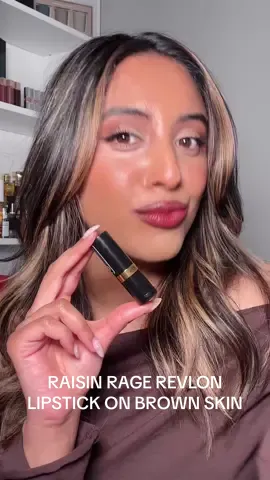 An OG 90s lipstick shade : raisin rage! Have you guys tried this?! #raisinrage #revlonlipstick #brownskin #90slipstick #brownskinbeauty @Revlon Cosmetics 