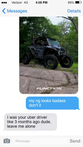 Bro could've been nicer, I just wanted some validation 😂 #functionpowersports #offroad #utv #rzr #meme
