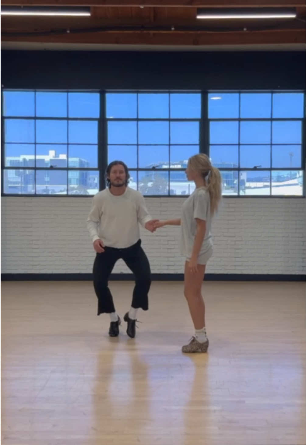 sculpting away. introducing Alix to new movement. This took us a few days and isn’t anywhere close to presentable. but as ambitious as this step is to get right, so are my goals as her teacher for the next hopefully few months. this is a jive :) @Dancing with the Stars #DWTS @Alix Earle 