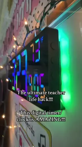 Replying to @Tricia it’s incredible!!!! I put magnets on the back of mine so it sticks to my whiteboard! The timer is such a great feature, and my first graders definitely keep me on schedule too!😂 #teacher #teachersoftiktok #digital #clock #school 