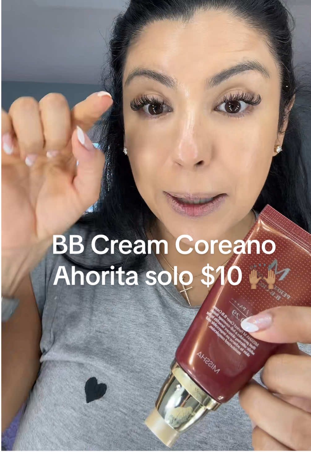 Makeup coreano por solo $10 dólares 🙌🏽 BB cream es todo lo que me da tiempo hacer ahorita.  #misshabbcream #makeupcoreano #bbcream #mperfectcoverbbcream #tiktokshopblackfriday 