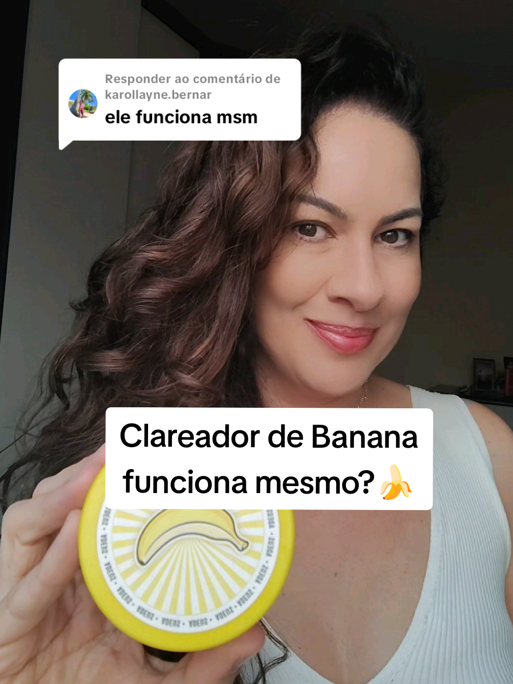 Respondendo a @karollayne.bernar O clareador de banana tá me ajudando muito nas manchas escuras  #clareador #clareadordemanchas #manchas #fyp #viraltiktok 