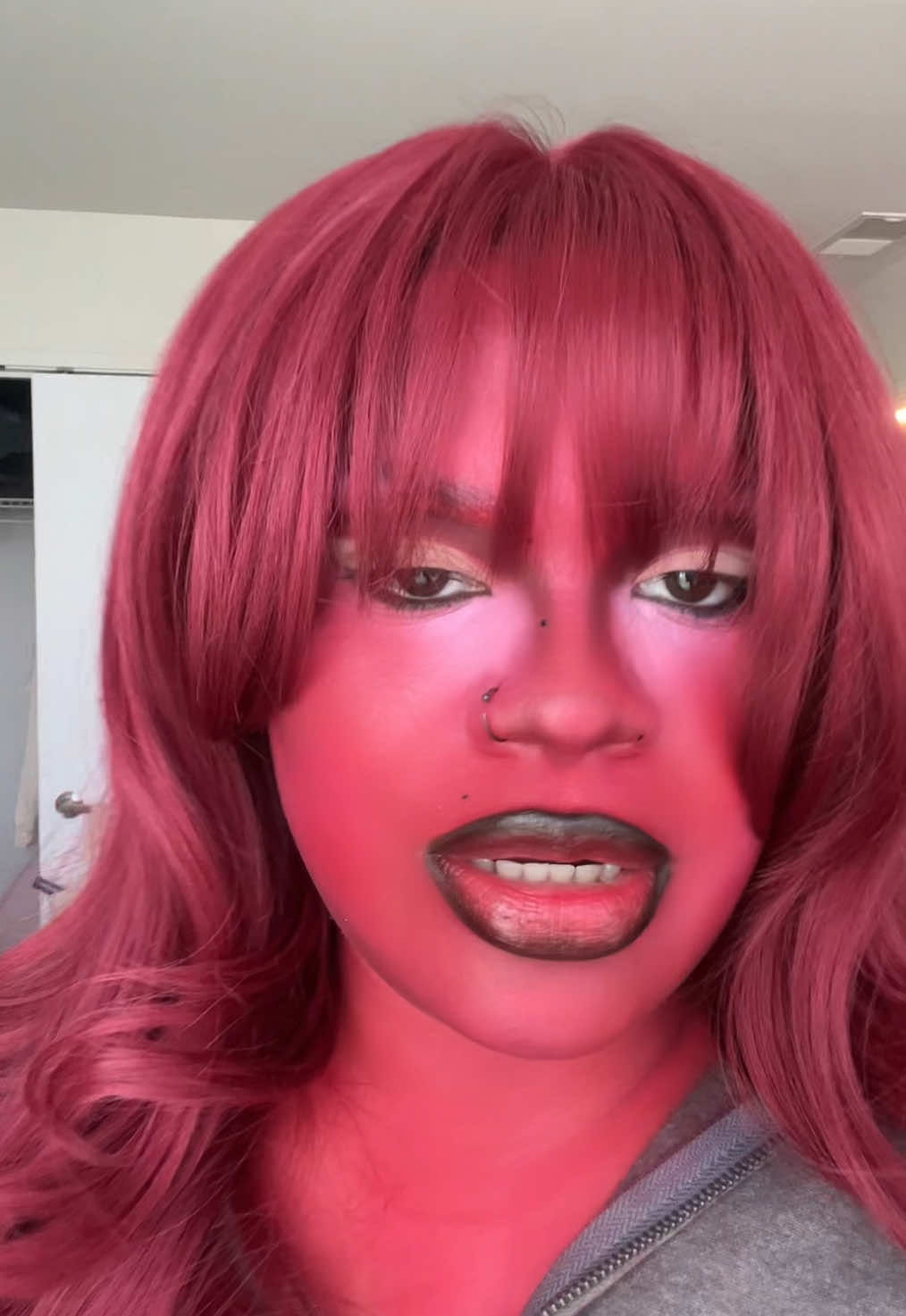 I love my Athena palette baddd 🤏🏾🎨🖌️ #fypシ #athenapallete #facepaint #redpaint #funmakeup 