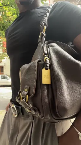 finally wearing my vintage @Ralph Lauren bag 😍🫦 #nyc 