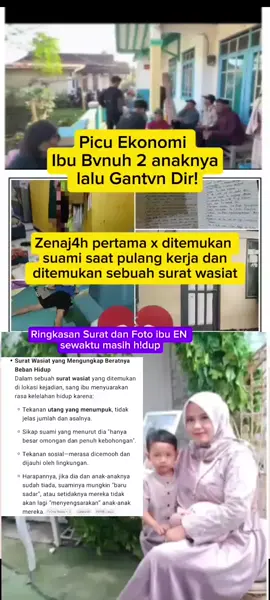 Ibu dan dua anknya di temuka  men1ngga4l dan di temukan 2 lembar surat yang di tulis ibunya😭😭😭 Ya allah berikan kekuatan kesabaran dan keimanan yang besar bwat para perempuan yang sedang berjuang untuk keluarganya..Aamiin 