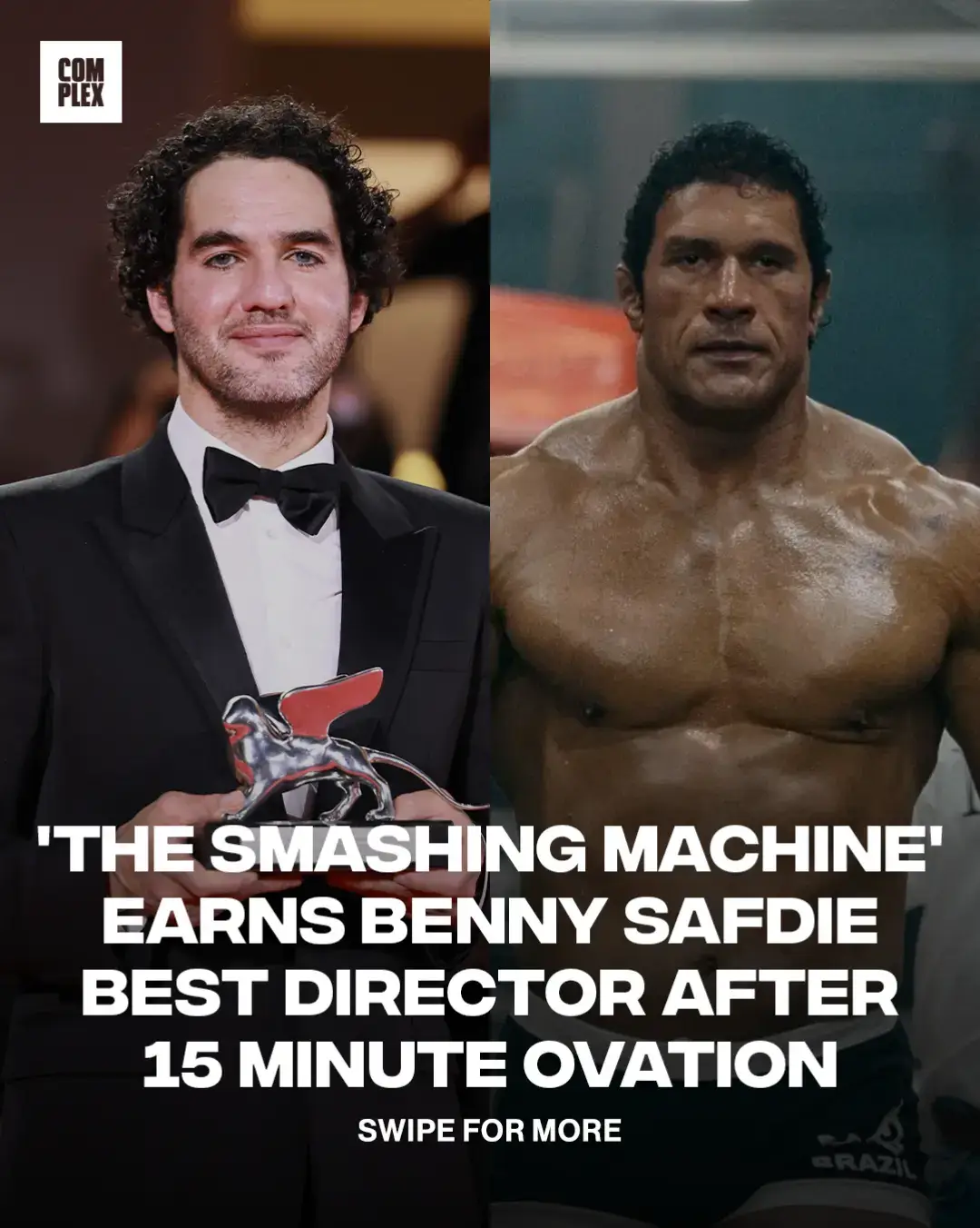 Benny Safdie takes home Venice’s Silver Lion for Best Director with 'The Smashing Machine', after its 15-minute standing ovation wowed the festival.