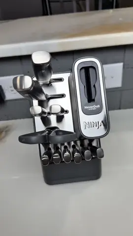 @Ninja Kitchen This Ninja NeverDull Premium 12 Piece Knife Set German Stainless Steel Built In Sharpener  #knifeset #kitchenknives #ninjaknives #kitchen #tiktokshoprestock 