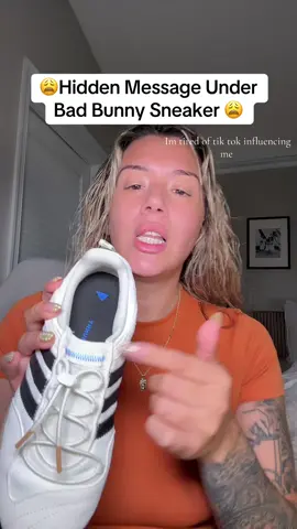 Wow !!! All that does anyone have sneakers with a hidden message. Or does that mean it’s not authentic if it don’t have a message ? #badbunnysneakers #easilyinfluenced #dangit #puertoricotiktok 