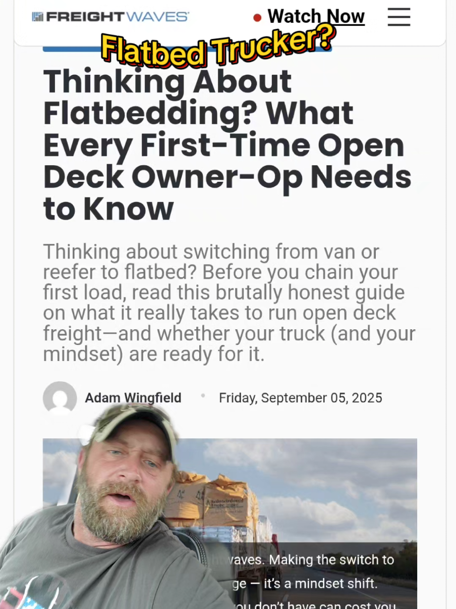 🚚 Thinking about ditching that dry van life and jumping into flatbed trucking? If you're a 
