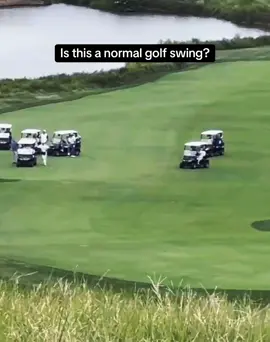 Please tell me that he’s as bad at swinging a golf club as he is being President #fyp #golf #trump