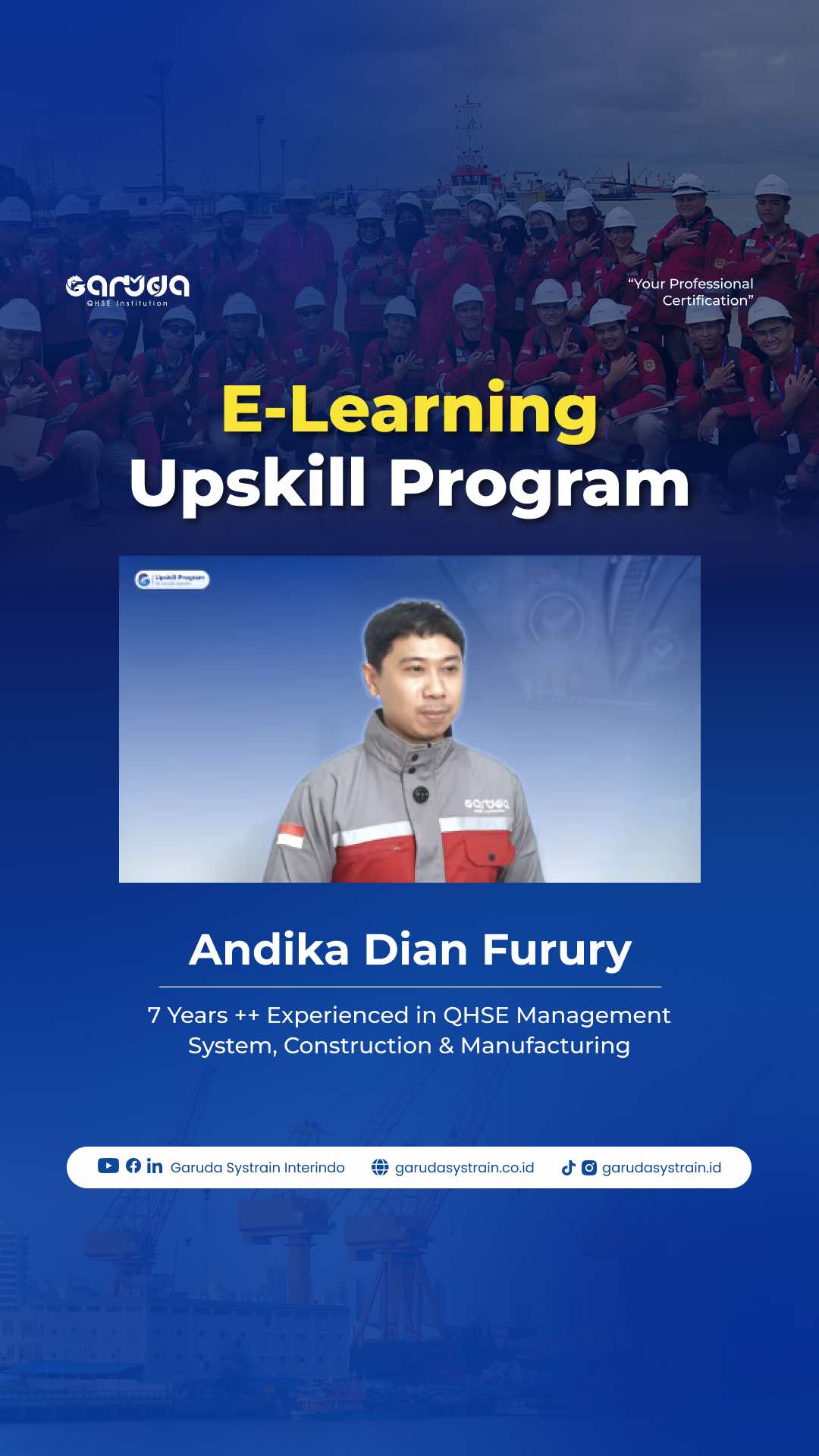 Mau karier melesat lebih cepat? Saatnya upgrade skill kamu lewat e-learning Upskill Program by Garuda Systrain! Belajar HSE Plan, Regulation & Report dengan metode e-learning modern dan fleksibel, lengkap dengan materi eksklusif dan bimbingan instruktur berpengalaman. 📌 Cocok buat kamu yang ingin: 🔹 Menambah pengetahuan soal K3 & HSE 🔹 Meningkatkan value di dunia kerja 🔹 Siap bersaing dan meraih peluang karier lebih besar Klik link di bio untuk beli videonya sekarang dan mulai perjalanan kariermu bareng Garuda✨ #UpskillProgram #GarudaSystrain #Elearning #SkillUpgrade #CareerGrowth