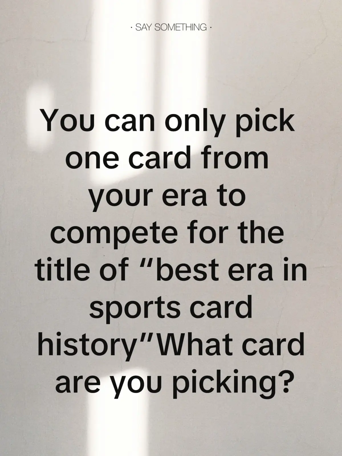 It’s time to decide once and for all: what is the best era in sports card history? Every generation of collectors has its crown jewel years — and now it’s your turn to make the call. Do you ride with the vintage era, where cardboard heroes like Mickey Mantle, Jackie Robinson, and Hank Aaron laid the foundation of the hobby? Maybe you’re loyal to the junk wax years, when kids everywhere were ripping packs at the corner store and chasing Ken Griffey Jr.’s iconic ’89 Upper Deck rookie. Or do you believe the modern era takes the crown, with its autographs, patches, numbered parallels, and insane one-of-one chases? Here’s the challenge: you only get one card to represent your era. That’s it. One piece of cardboard that tells the story of why your era deserves the title of the best era in sports cards. Drop your pick in the comments and back it up with your best argument. On #JunkWaxThursday (even when it’s on other days of the week), we celebrate every era of collecting — but today, only one can win. ⚾🏀🏈 Which card represents the greatest era of them all?