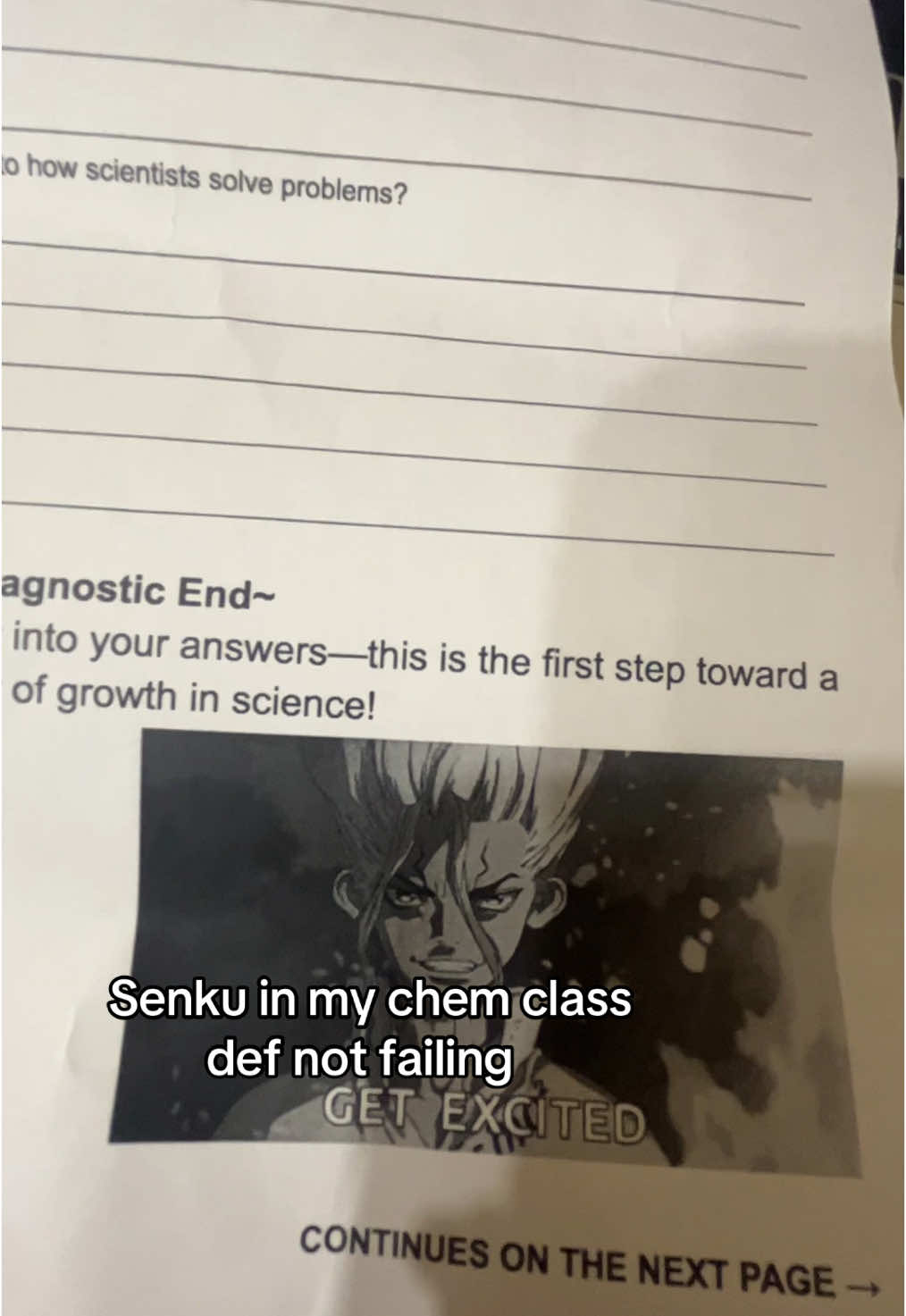 On everyone’s soul WERE passing this year #drstone #fyp #backtoschool #senku #viral #science #chemistry 