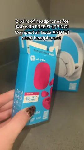2 pairs of headphones for less than the price of AirPods. GREAT sound quality and blue tooth compatibility to any device too! #freeshiping 