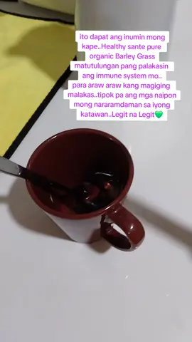#fyp #ofwlife #superfood  #sante Barley grass Goodmorning guys kape na  tayo ..masarap mag kape  maulan ang umaga ng linggo..