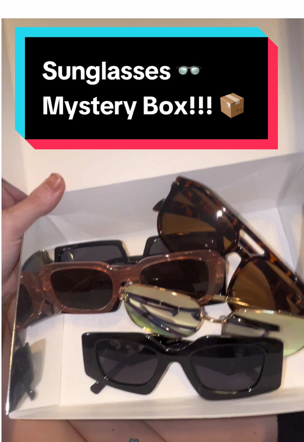 ordered a sunglasses mystery box… praying it’s giving baddie and not gas station chic 😭✨ • #MysteryBox #SunglassesHaul #UnboxingFun #BaddieOnABudget #TikTokMadeMeBuyIt