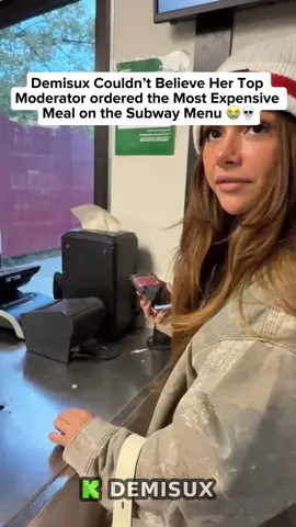 Demisux Couldn’t Believe Her Top  Moderator ordered the Most Expensive  Meal on the Subway Menu 😭💀 #demisux #foyou #funny #adinross #viral 
