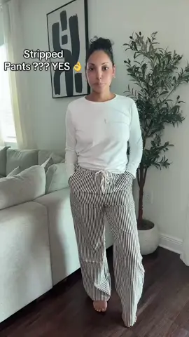Women's stripped drawstring pants  #linenpants #strippedpants #drawstringpants #tastemakersorlando #tiktokshopcreatorpicks 