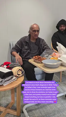 I’ve learnt so much about Dementia and Alzheimer’s since Dad’s diagnosis in 2022. Today on Father’s Day, I was reminded again how precious these moments are. Dad has never been one to show his emotions, but today he got a little teary and quietly shared how he didn’t expect anything, but was so grateful. I only caught the end of it, as these moments come unexpectedly, but they mean everything. ❤️