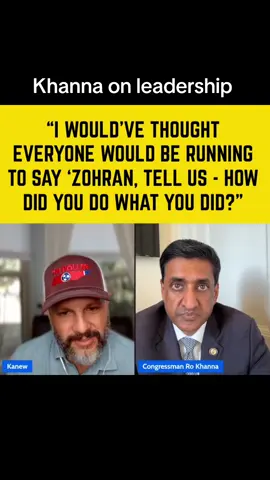 WATCH: “How do you feel about leadership?” @reprokhanna tells us @senschumer & @repjeffries should ask @zohrankmamdani for advice, not avoid endorsing - mostly criticizing Schumer.  (@justinkanew : “Jeffries is like having an alarm clock that intentionally doesn’t wake you up”⏰)