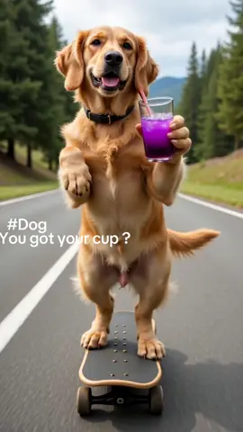 Dog riding skateboard #E-40 #Richmond #IGotMyCup #Purple #ViralDogVideo #CoolDog #FYP #E-40 #Calif #DogVideo #TikTok