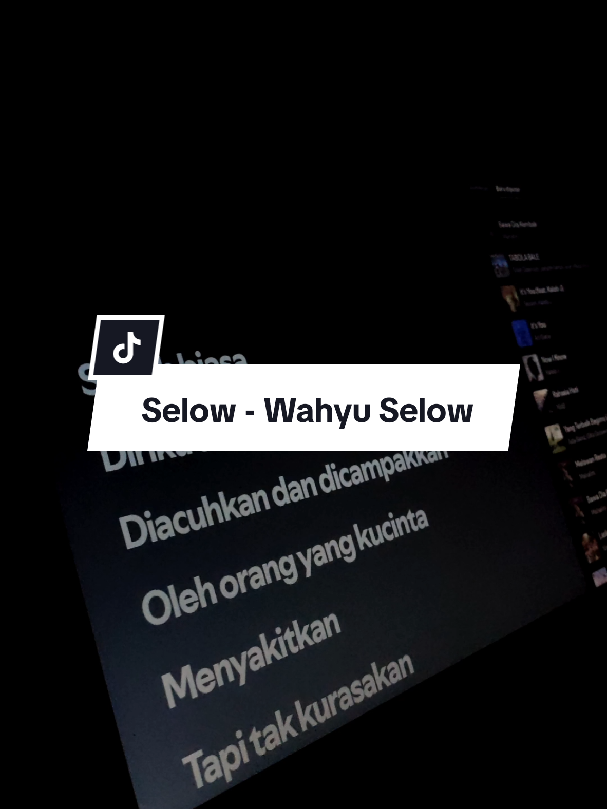Selow - Wahyu Selow  #Liriklagu #Selow #WahyuSelow #Spotify  
