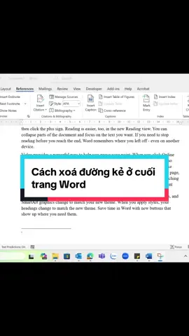 Phần 14: Cách xoá nhanh đường kẻ ở cuối trang Word#CoSuongTinHocVanPhong #meotinhoc #wordtips #LearnOnTikTok #daotaotinhoc 
