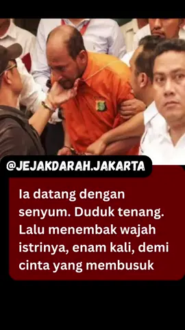 Namanya Ryan Helmi.  Seorang dokter. Berpenampilan kalem, sopan, bahkan religius di mata banyak orang.  Tapi sering kali, topeng ketenangan adalah bungkus dari badai yang belum pecah. Letty Sultri, istrinya, bukan perempuan biasa.  Ia mandiri.  Dokter juga.  Cantik, pintar, punya masa depan cerah.  Tapi sayangnya,  hidupnya dipenjara dalam hubungan yang di dalamnya penuh retakan. Helmi posesif.  Ia ingin Letty ada di bawah kendalinya.  Semua gerak-gerik diawasi.  Semua keputusan Letty harus seizinnya.  Dan ketika Letty mulai bersuara, mulai menggugat, mulai bilang “Aku ingin hidupku kembali”, di situlah Helmi berubah dari suami menjadi teroris emosional. Helmi tidak siap kehilangan.  Tapi bukan karena cinta. Ia tidak bisa menerima bahwa Letty bukan miliknya. Dan di sinilah bedanya cinta sejati dengan obsesi: Cinta rela melepaskan. Obsesi ingin mengikat… meski harus dengan darah. Helmi mulai merancang skenario pembunuhan.  Ia membeli pistol secara ilegal.  Ia beli peluru.  Ia minum obat penenang.  Semua dijalankan dengan kepala dingin,  seperti orang yang hendak operasi pasien—bukan membunuh manusia. 9 November 2017. Jakarta Timur. Klinik tempat Letty bekerja. Helmi masuk. Duduk. Diam. Tak ada teriakan. Tak ada emosi.  Hanya kesenyapan yang menyeramkan, sebelum letusan peluru menembus wajah Letty. Enam kali. Letty meninggal di tempat. Ironis.  Di klinik tempat ia biasa menyelamatkan nyawa.  Kali ini, dia tak bisa menyelamatkan dirinya sendiri. Setelah itu, Helmi tidak kabur. Ia tidak panik.  Ia hanya keluar ruangan, menyerahkan diri ke polisi, dan bilang: “Saya bunuh istri saya karena dia durhaka.” Bagi orang seperti Helmi, perempuan bukan manusia utuh.  Mereka hanya dianggap “milik”—yang kalau berani lepas, layak dihukum.  Bahkan mati. Ini bukan sekadar kasus kriminal.  Ini cermin gelap dari relasi kuasa. Tentang bagaimana manipulasi bisa dibungkus cinta. Tentang bagaimana wajah tenang bisa menyimpan rencana kematian. Jangan pernah remehkan pasangan yang “nggak bisa kehilangan”.  Kadang yang paling tenang… justru yang paling berbahaya. #jejakdarah sebelum cinta palsu menutup mata… dan menarik pelatuknya.