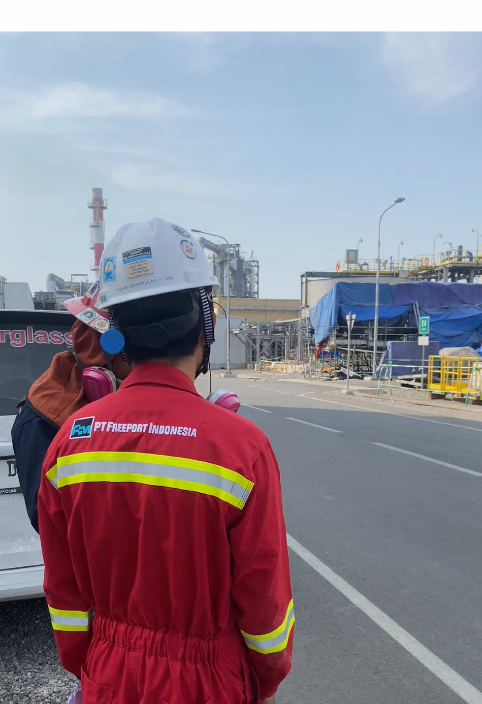 Terpantau cerah seperti gajinya 🤭 #smelter #gresik24jam #freeportindonesia #kuli #kulitambang 