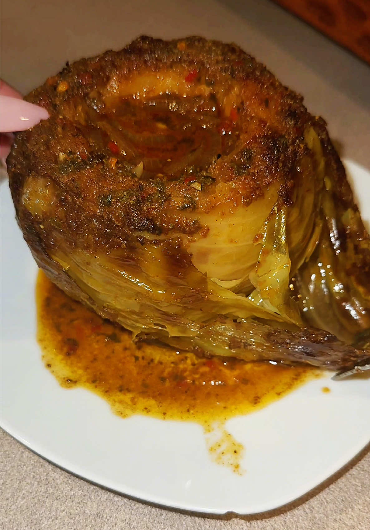 “Viral Cabbage Boil” I could see why people like this but Im going to stick to my traditional cabbage recipe.  Have you tried this one? # cabbage #cabbageboil #viralfood #tiktokmademedoit #boil 