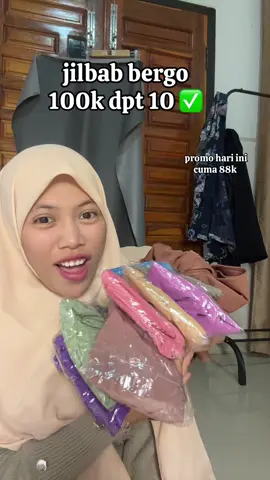 jilbab bergo 100k dapet 10 #jilbab #jilbabtiktok #jilbabcantik #jilbabers #jilbabinstan          