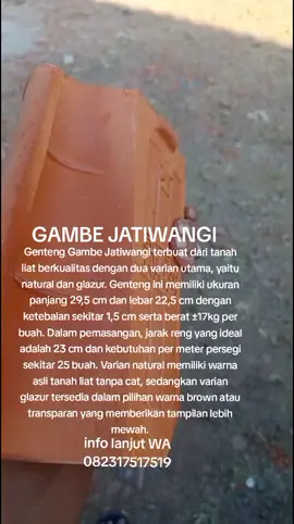 Sedang mencari jenis dan ukuran genteng Jatiwangi? 🌾🏠 Di sini lengkap, mulai dari Palentong, Morando, Gambe, hingga Genteng Glazur beserta ukuran, jarak reng, dan kebutuhan per meter persegi. ✨ Biar nggak bingung pilih genteng yang pas untuk rumahmu, yuk cek info lengkapnya di sini! #GentengJatiwangi #Palentong #Morando #Gambe #GentengGlazur 