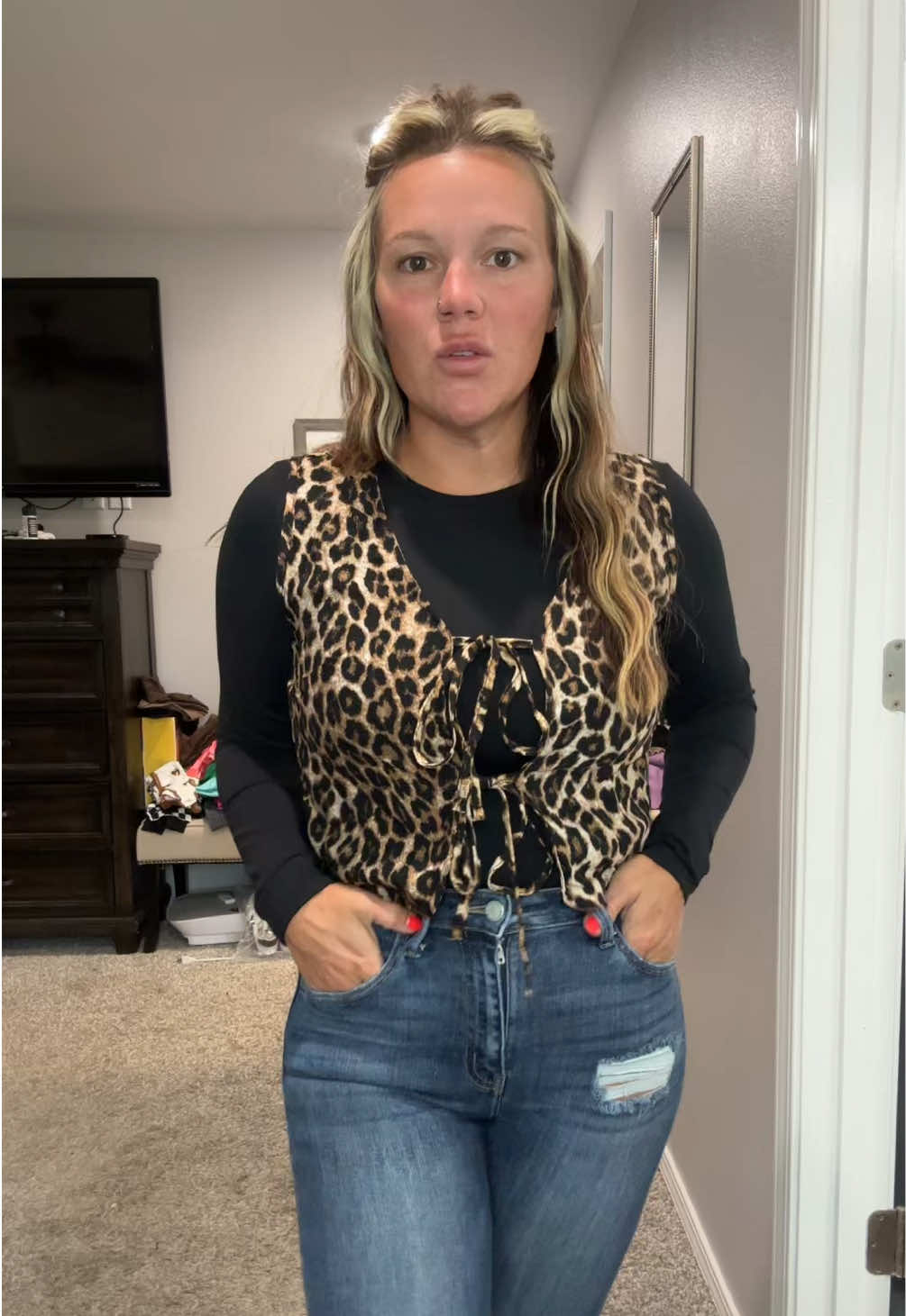 So stinkin cute! #leopard #tiktokshopfind #fallfashioninspo #womensfashion 