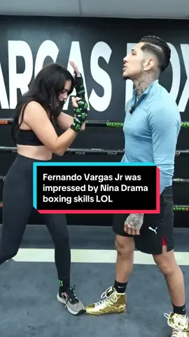 Fernando Vargas Jr was impressed by Nina Drama boxing skills LOL #boxing #canelo #terencecrawford #ninadrama 