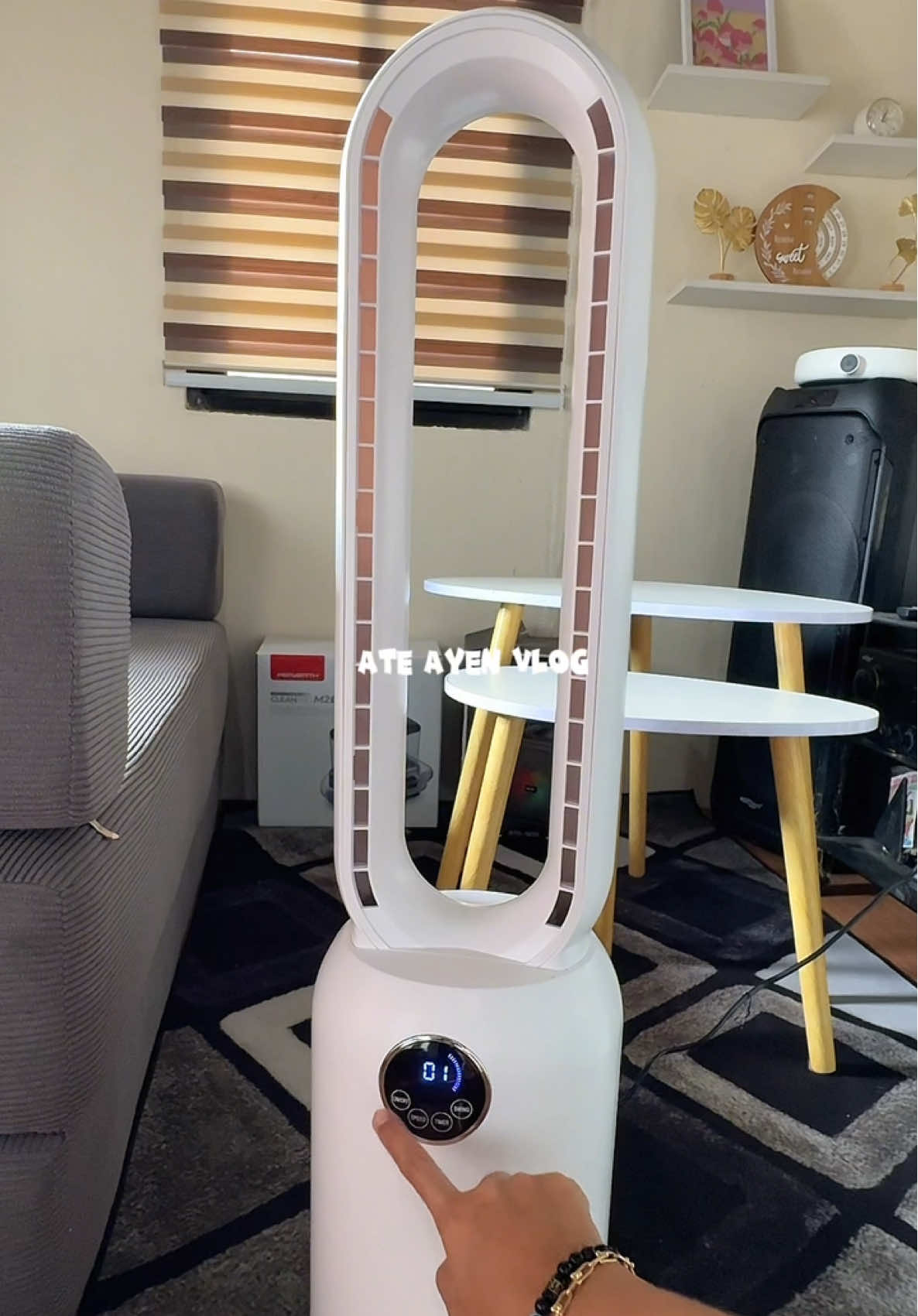Bladeless Tower Fan aesthetic tipid pa sa kuryente #fyp #tiktokph #ateayenvlog #kanazawabladelessfan #bladelessfanpurifier 