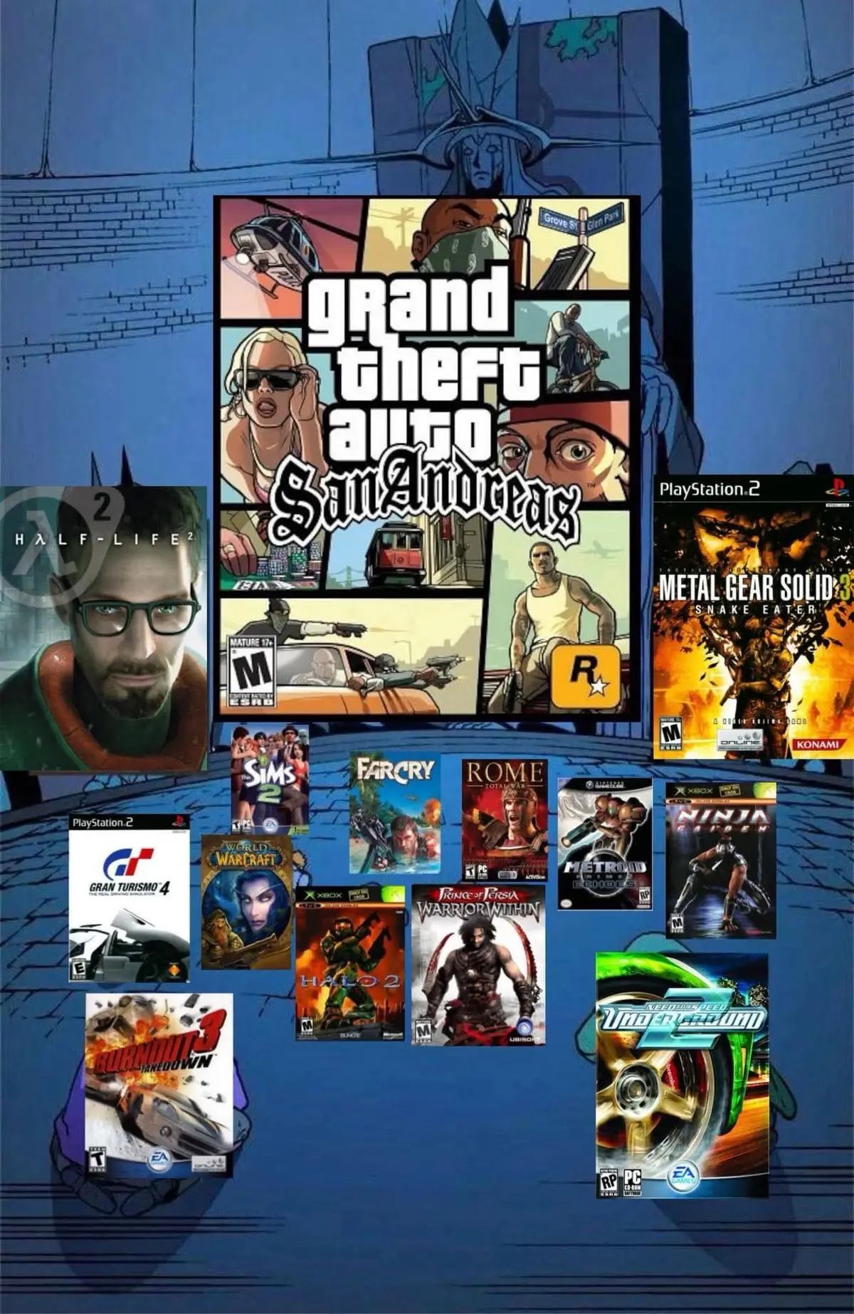 GTA San Andreas best game ever released in 2004🥶❤️‍🩹##nostalgia #gta #Halo #gta4 #cod 