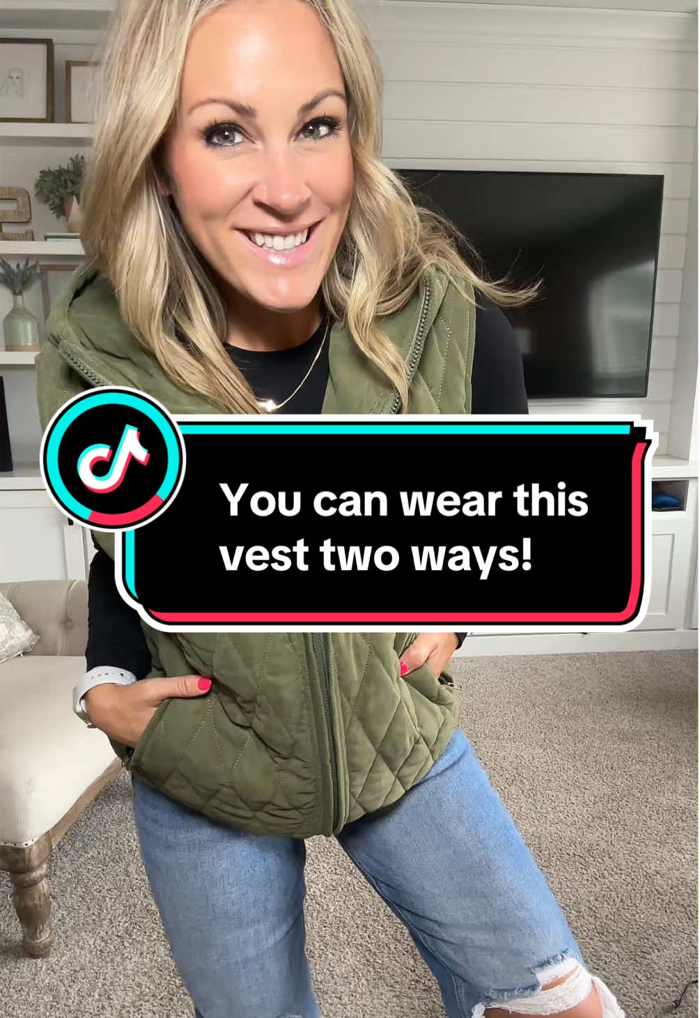 This vest = versatile and cute 🤍 Obsessed with the quilted pattern and soft material. A fall layering essential! 🍂 #FallFashion #Vest #LayeringSeason #CozyStyle #TikTokFashion   