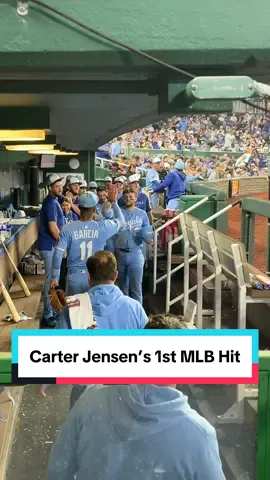 The KC kid has his first MLB hit! #royals #MLB #kansascity #dreamcometrue #baseballhighlights 
