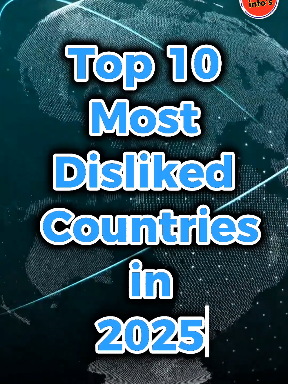Top 10 Most Disliked Countries in 2025. According to a Newsweek feature based on World Population Review data, combined with public opinion surveys globally, these are the top ten most disliked countries: 1. China – Criticized for its authoritarian governance, human rights violations (especially in Xinjiang), surveillance, and assertive foreign policies . 2. United States – Viewed negatively due to military interventions, domestic polarization, hypocrisy in foreign policy, and gun violence . 3. Russia – Global perception shaped by the invasion of Ukraine, suppression of civil freedoms, and authoritarian leadership . 4. North Korea – Isolated dictatorship with nuclear ambitions and a dire human rights record . 5. Israel – Controversy stemming from the Israel–Palestine conflict, settlement expansion, and military actions . 6. Pakistan – Issues include harboring extremist groups, ongoing border disputes, and internal security challenges . 7. Iran – Nuclear tensions, regional hostilities, and human rights concerns contribute to negative perceptions . 8. Iraq – Lingering instability, conflict aftermath, and terrorism concerns affect its global image . 9. Syria – Prolonged civil war, humanitarian crisis, chemical weapon allegations, and displacement deepen negative views . 10. India – Criticized for rising nationalism, religious tensions, human rights and press freedom concerns . This ranking aligns with what other sources like Moneycontrol (visual/story format) and DataPandas also report for 2025 . #top10list #trending #mostlikedcountries #fyp #creatorsearchinsights 