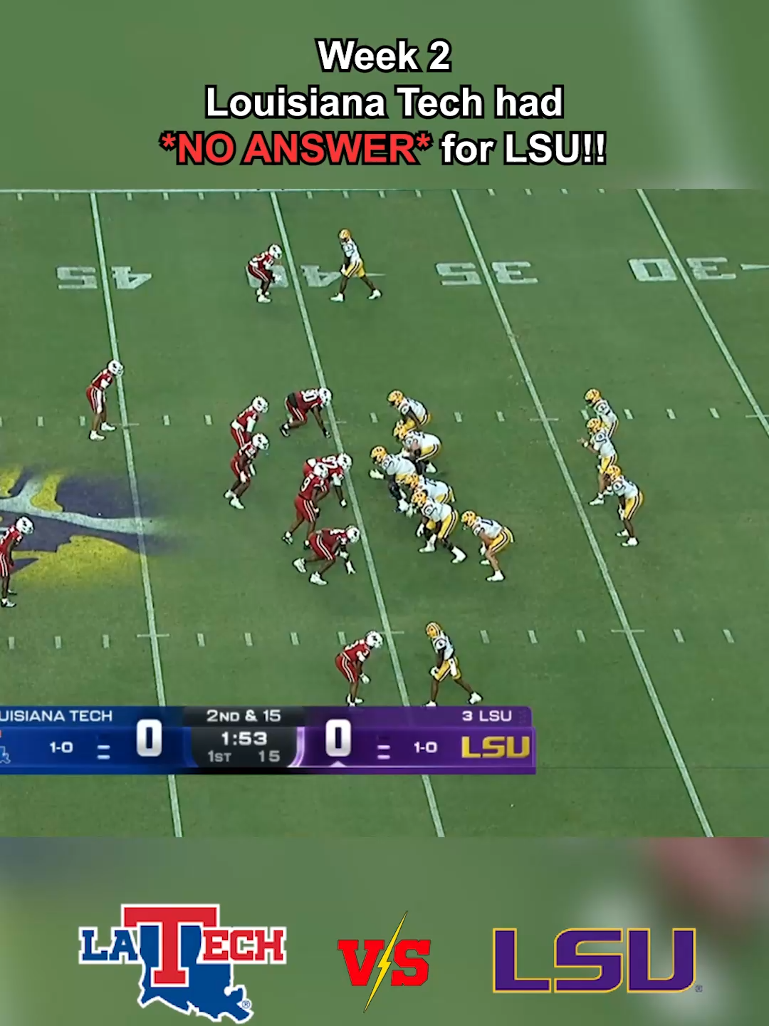 LSU Tigers vs Louisiana Tech #cfb #cfbplayoff #ncaafootball