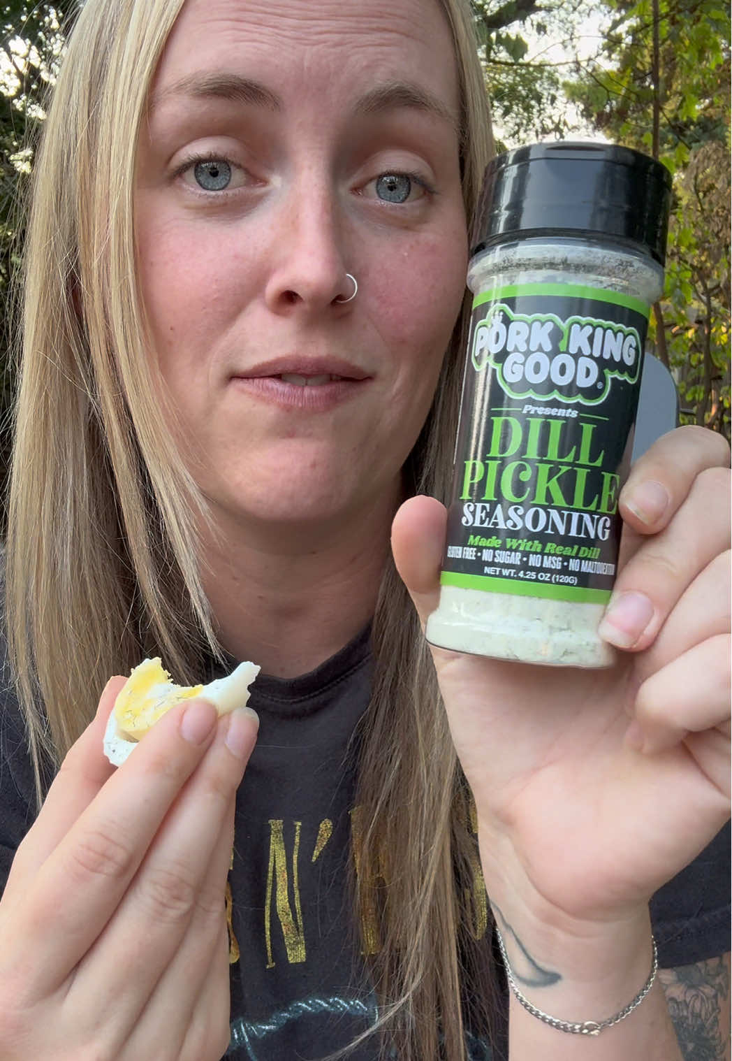 what else would this be good on?  @Pork King Good  #pickles #pickleseasoning #dillpickle #snackreview #picklelover 
