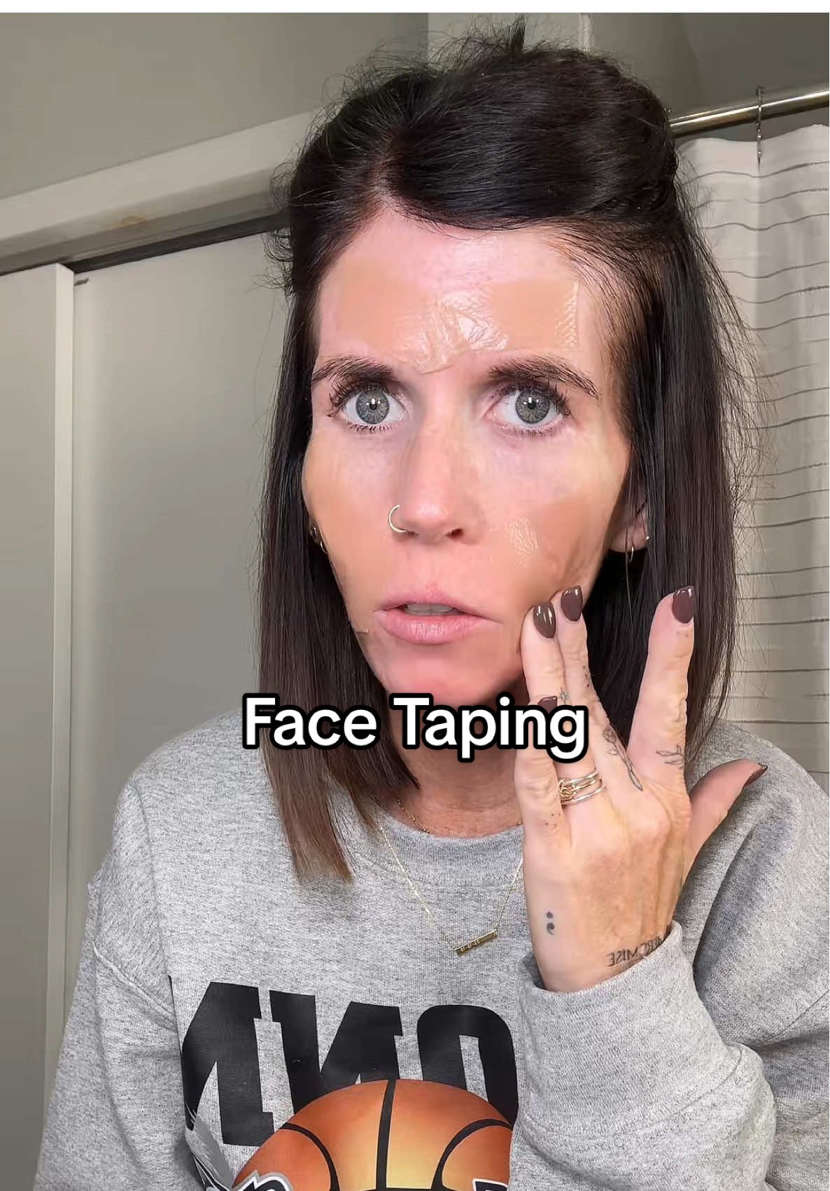Face taping has been around for centuries and I don’t know why more people don’t talk about it! @BestSelected  #facetaping #antiagingtips #siliconescartape #facetape #antiagingtips 