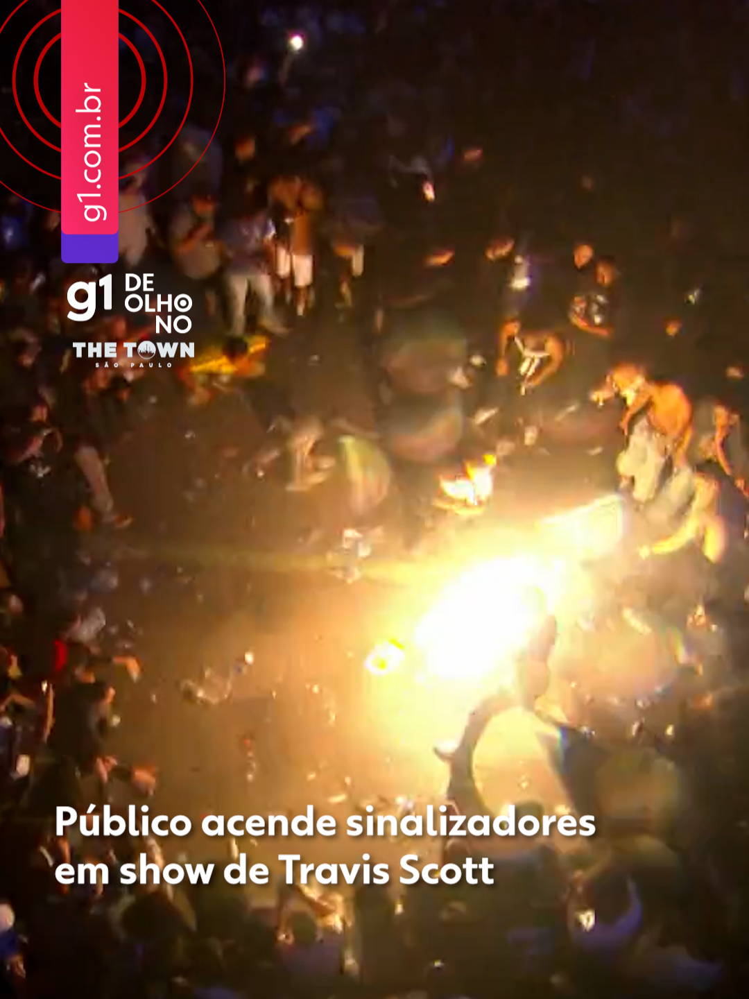 #TheTown - Como aconteceu em outros shows do The Town, neste sábado, o público acendeu sinalizadores na apresentação de Travis Scott. Veja o vídeo! Artefatos apareceram em shows de MC Cabelinho, Don Toliver, Burna Boy, Matuê e outros. O festival acontece no Autódromo de Interlagos, na Zona Sul de São Paulo, por dois fins de semana. A cultura hip-hop agitou o primeiro dia do evento neste sábado (6). Acompanhe o festival no #g1 #g1nothetown #sinalizadores #Interlagos #SP #tiktoknotícias