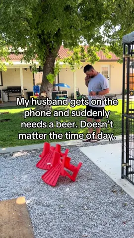 All of a sudden he needs a beer #husband #husbandsbelike 