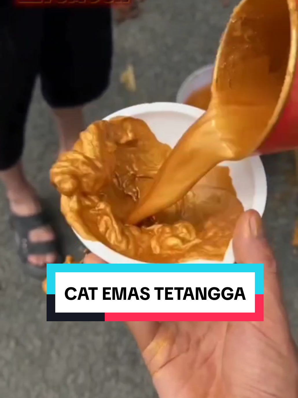 Cat emas rumah tetangga 🤑 🗿 #trending #fyp #viral #emas #gold 
