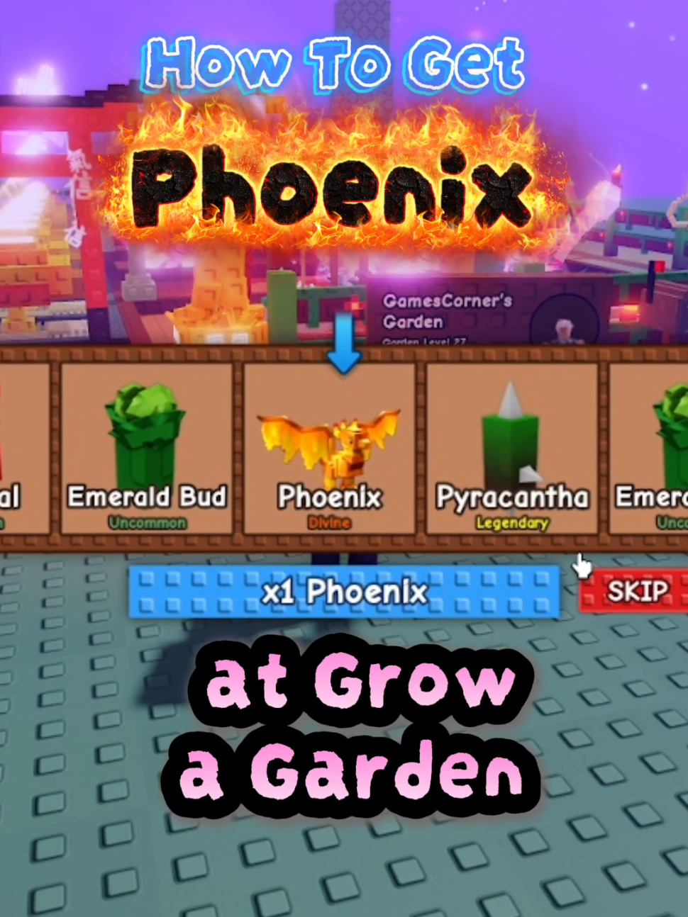 How To Get PHOENIX at Grow a Garden Roblox #growagarden #roblox #gamescorneryt @Jandel 