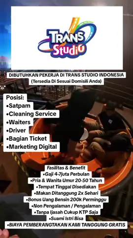dibutuhkan Pekerja di trans studio indonesia tersedia sesuai domisili #infoloker #lowongankerja #loker2025 #lokerterbaru #transstudiobandung #transstudio #transsnowworld #wahana #wahanabermain #pekerjakeras #karyawan #fyp #lewatberandafyp #viralfyp 